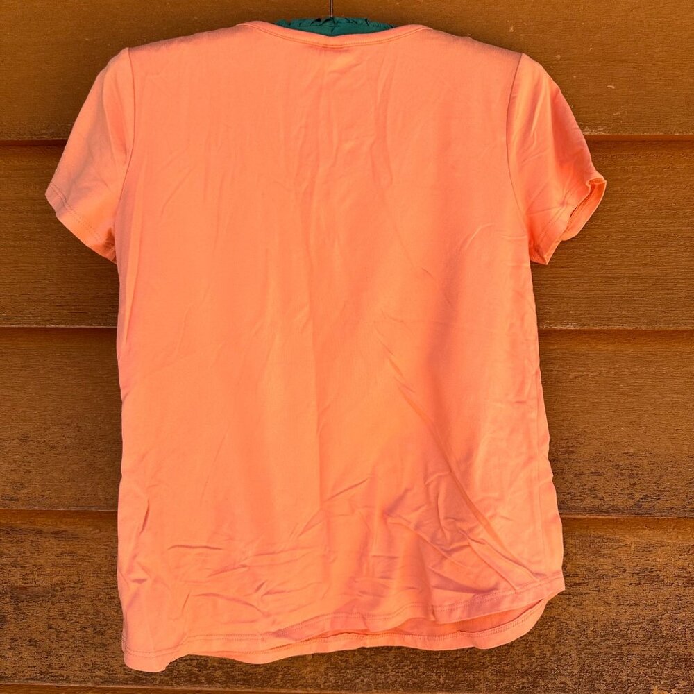 Belle Du Jour Girls Peach Tee Radiate Kindness Butterfly Design Sequin Accents S - Picture 3 of 13